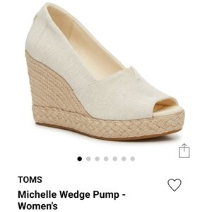 TOMS Michelle Wedge Pump - Women's Cream. Size 6.5